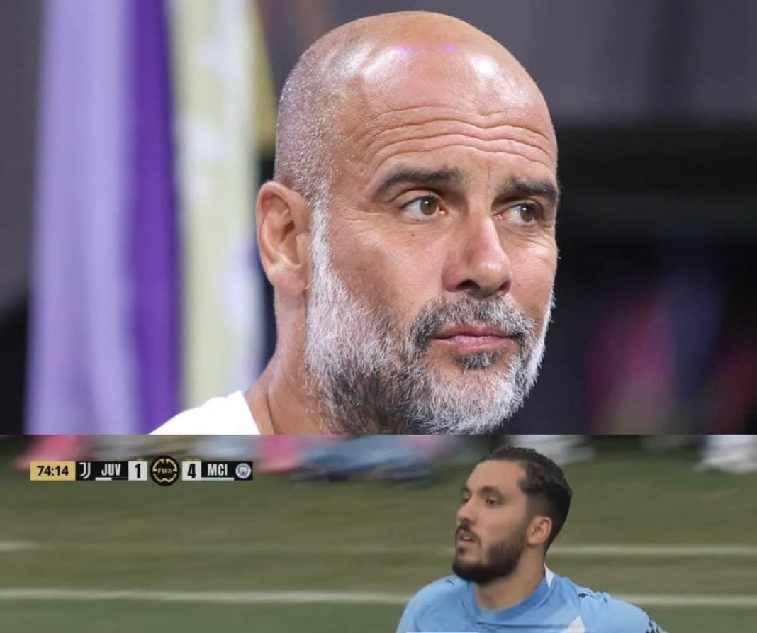 Pep Guardiola flexes his muscles