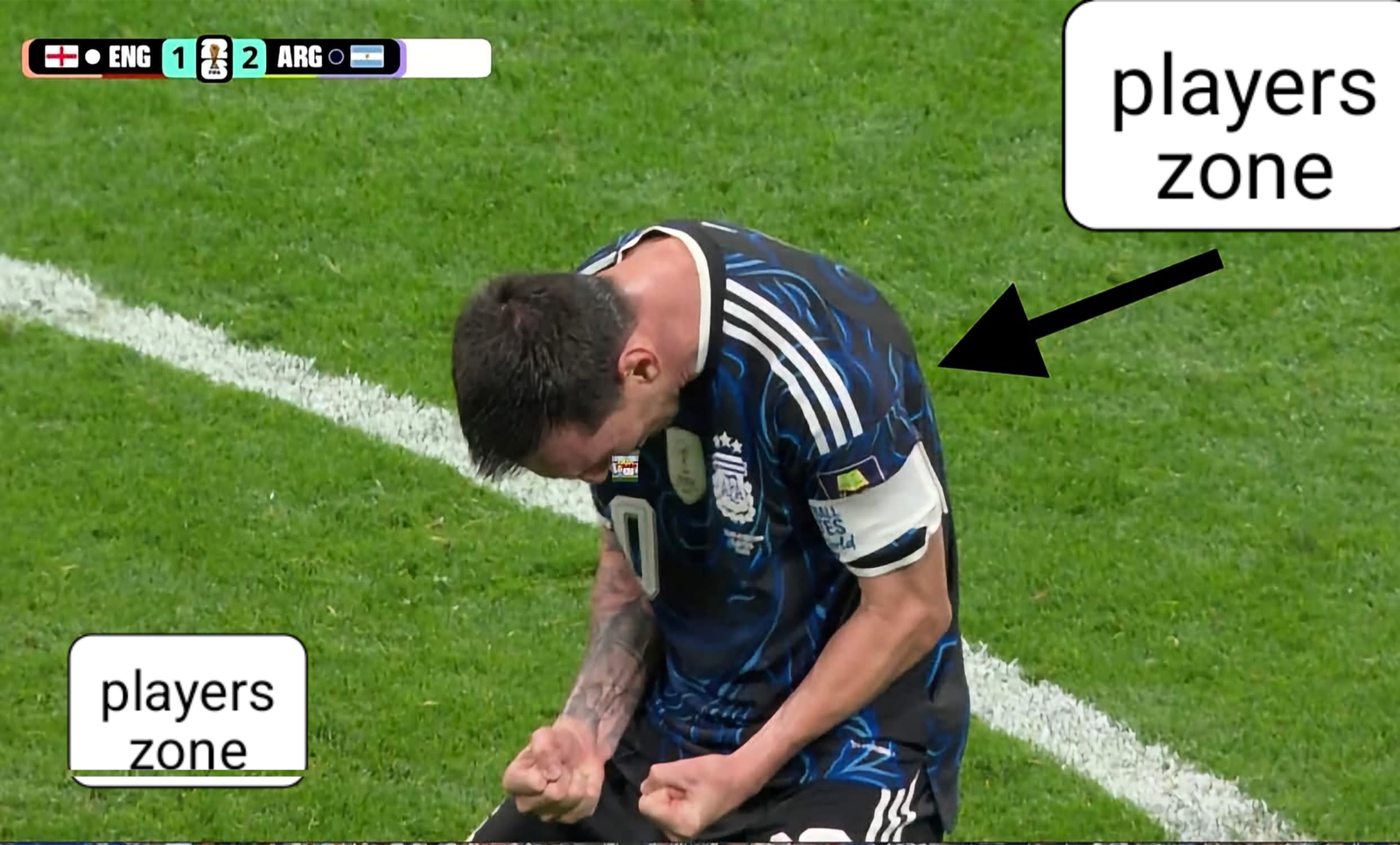 An iconic shot from Lionel Messi